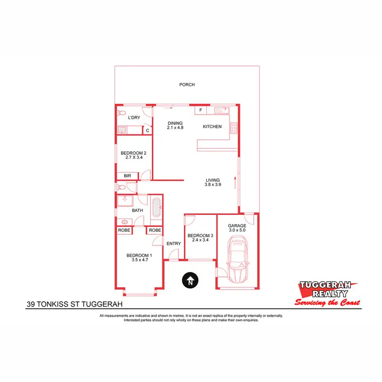 Floorplan of Homely house listing, 39 Tonkiss Street, Tuggerah NSW 2259
