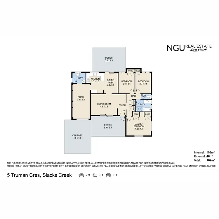 Floorplan of Homely house listing, 5 Truman Crescent, Slacks Creek QLD 4127