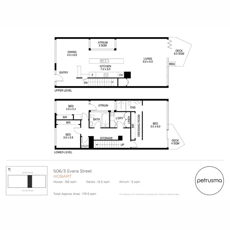 Floorplan of Homely apartment listing, 506/3 Evans Street, Hobart TAS 7000
