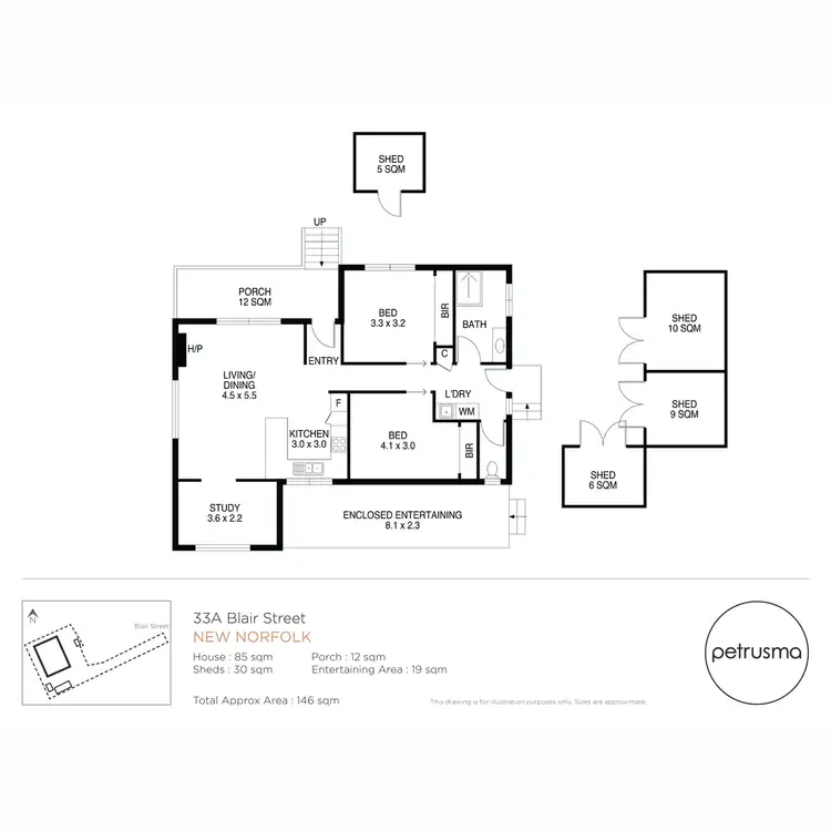 Floorplan of Homely house listing, 33A Blair Street, New Norfolk TAS 7140