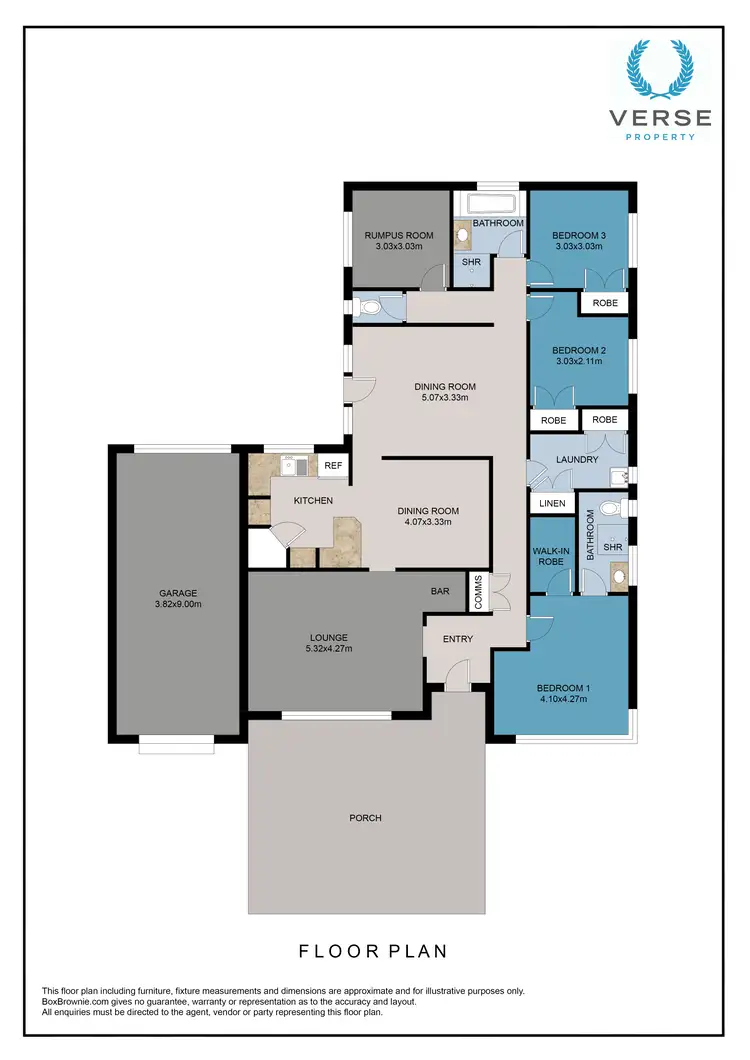 Floorplan of Homely house listing, 32 Glennon Way, Rossmoyne WA 6148