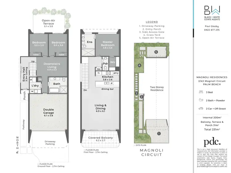 Floorplan of Homely semi-detached listing, 2/43 Magnoli Circuit, Palm Beach QLD 4221