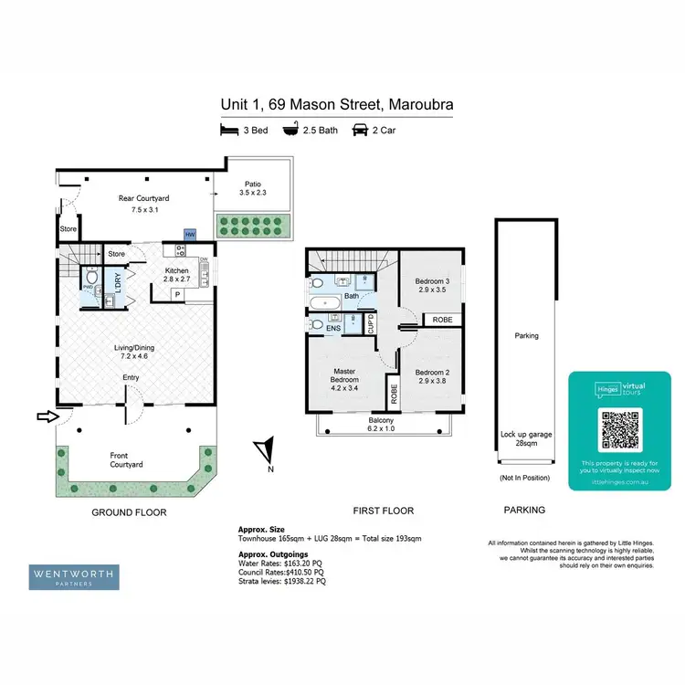 Floorplan of Homely townhouse listing, 1/69 Mason Street, Maroubra NSW 2035