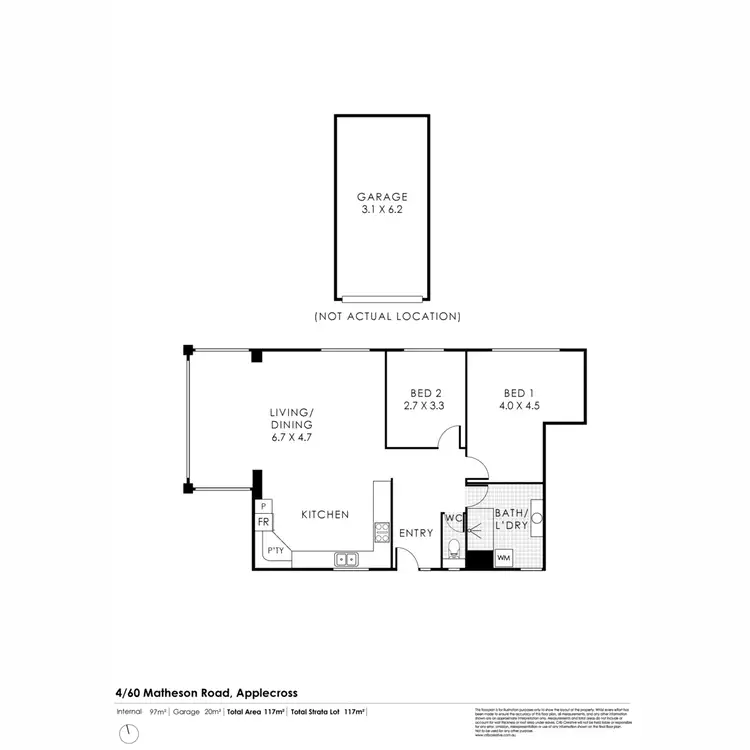 Floorplan of Homely apartment listing, 4/60 Matheson Road, Applecross WA 6153