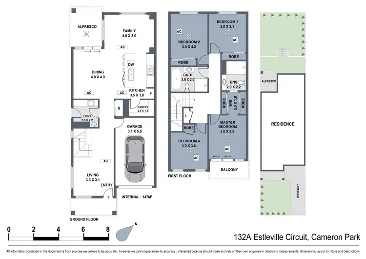 Floorplan of Homely townhouse listing, 132a Estelville Circuit, Cameron Park NSW 2285