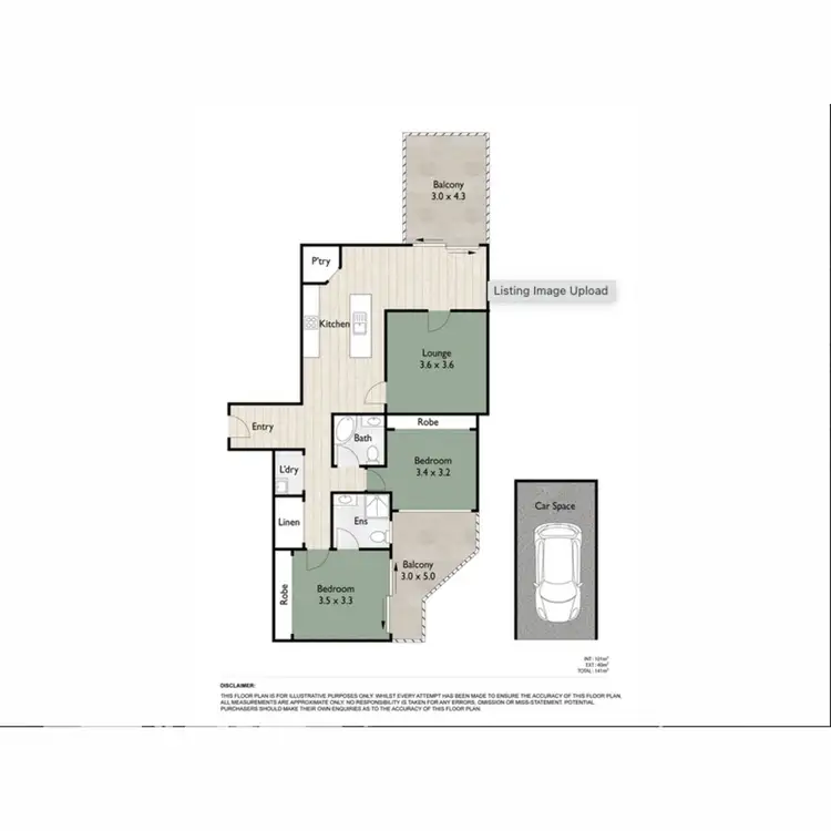 Floorplan of Homely unit listing, 8/6 Edmondstone Street, South Brisbane QLD 4101