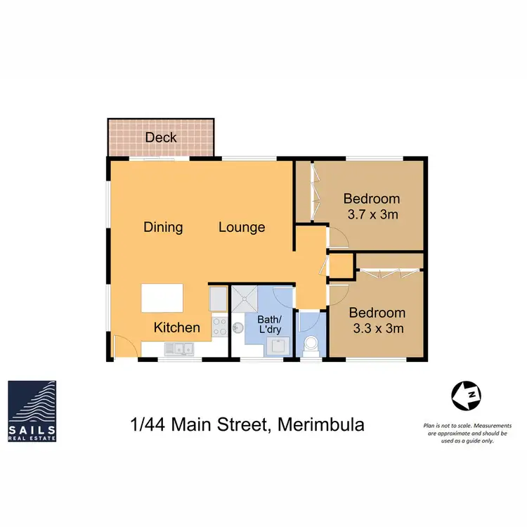 Floorplan of Homely unit listing, 1/44 Main Street, Merimbula NSW 2548