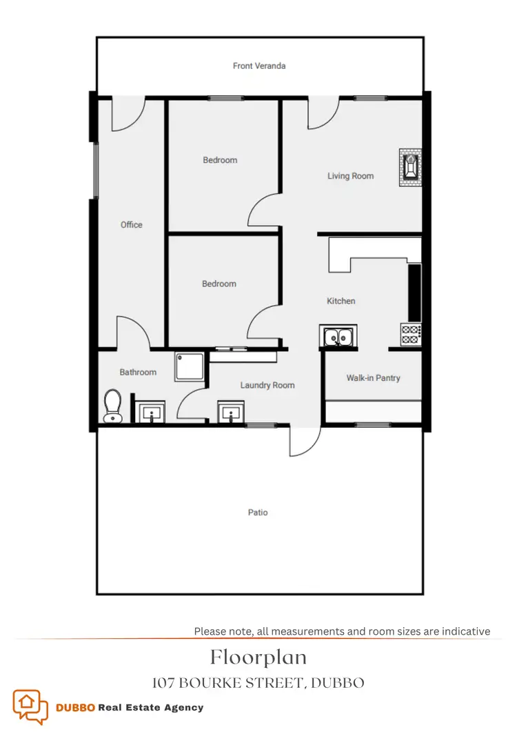 Floorplan of Homely house listing, 107 Bourke Street, Dubbo NSW 2830
