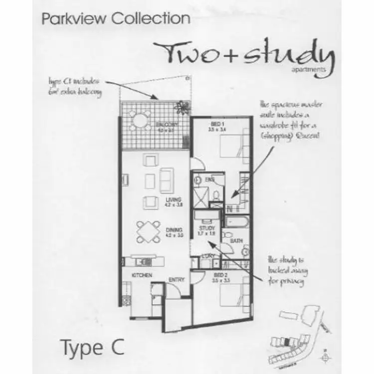 Floorplan of Homely apartment listing, 19/170 Leichhardt Street, Spring Hill QLD 4000