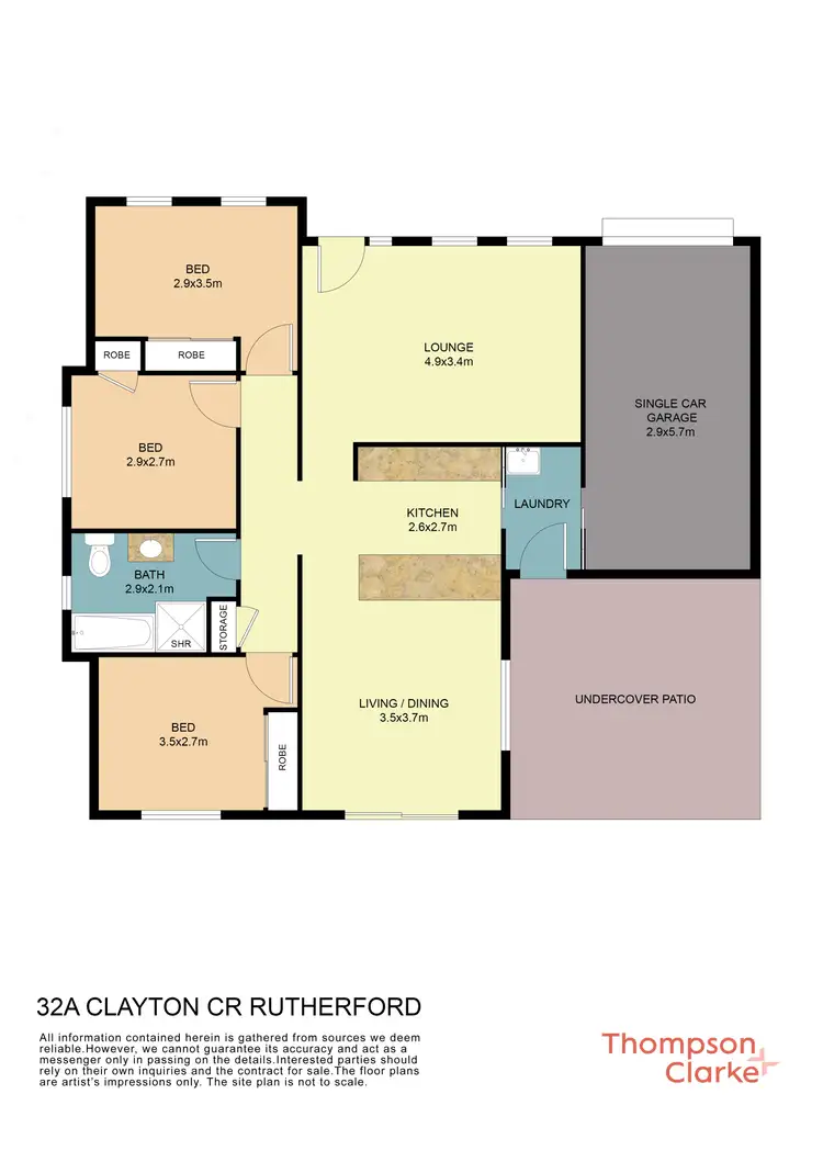 Floorplan of Homely house listing, 1/32 Clayton Crescent, Rutherford NSW 2320