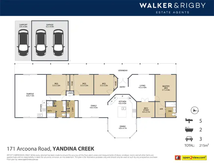 Floorplan of Homely house listing, 171 Arcoona Road, Coolum Beach QLD 4573