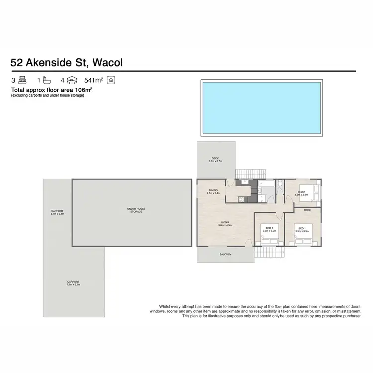 Floorplan of Homely house listing, 52 Akenside Street, Wacol QLD 4076