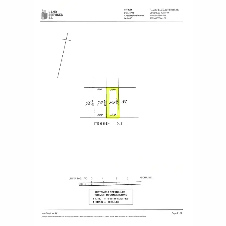 Floorplan of Homely land listing, 29 Moore Street, Blyth SA 5462