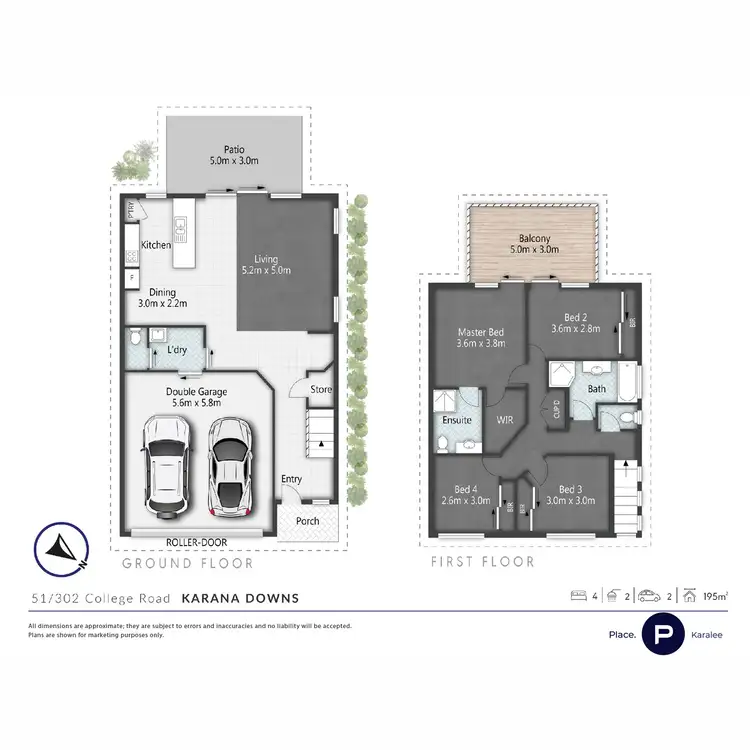 Floorplan of Homely townhouse listing, 51/302 College Road, Karana Downs QLD 4306
