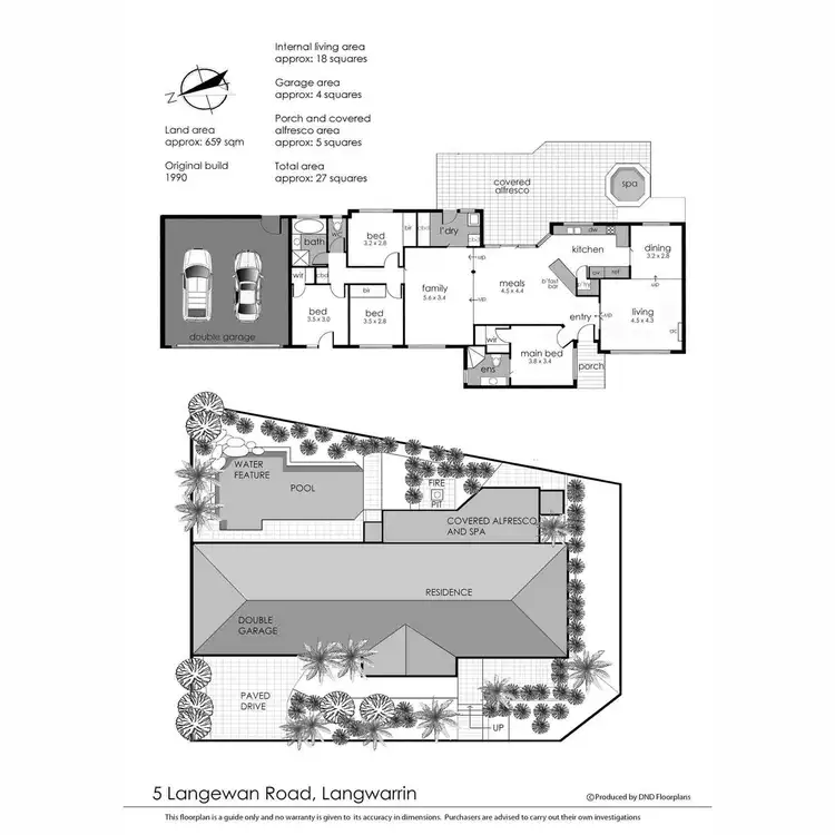 Floorplan of Homely house listing, 5 Langewan Road, Langwarrin VIC 3910