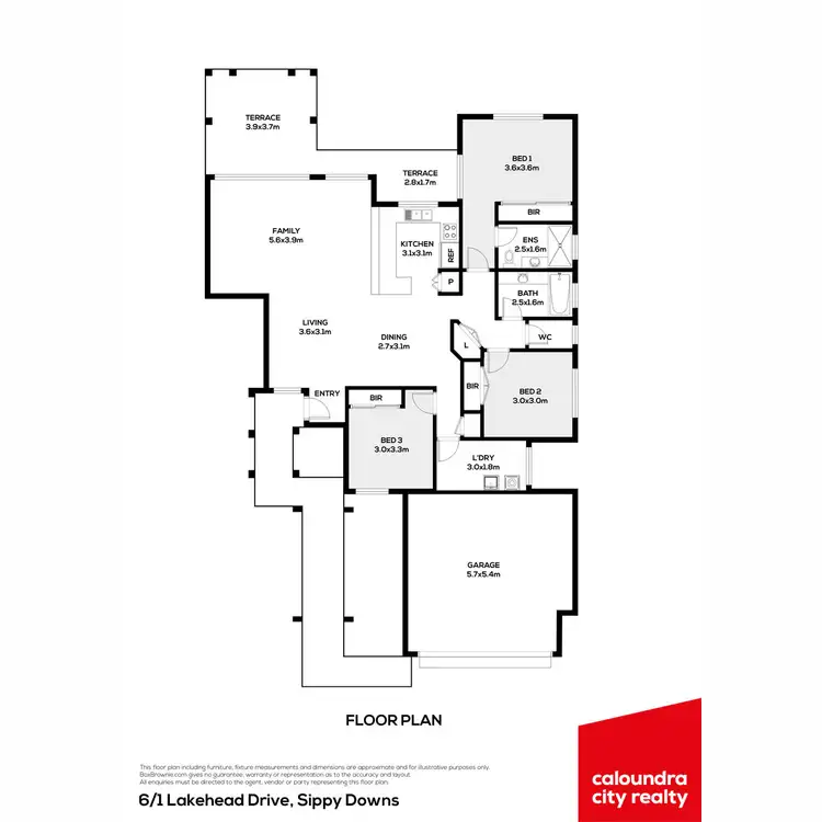 Floorplan of Homely unit listing, 6/1 Lakehead Drive, Sippy Downs QLD 4556