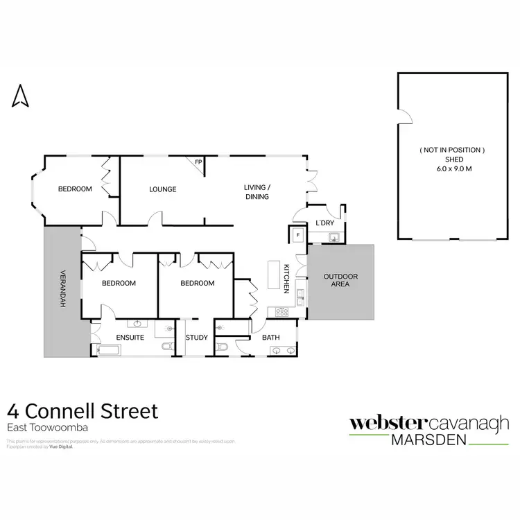 Floorplan of Homely house listing, 4 Connell Street, East Toowoomba QLD 4350