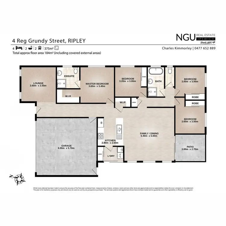 Floorplan of Homely house listing, 4 Reg Grundy Street, Ripley QLD 4306