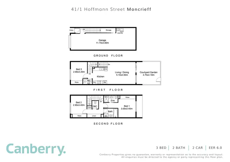 Floorplan of Homely townhouse listing, 41/1 Hoffmann Street, Moncrieff ACT 2914