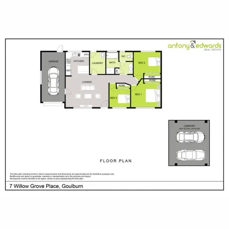 Floorplan of Homely house listing, 7 Willow Grove Place, Goulburn NSW 2580