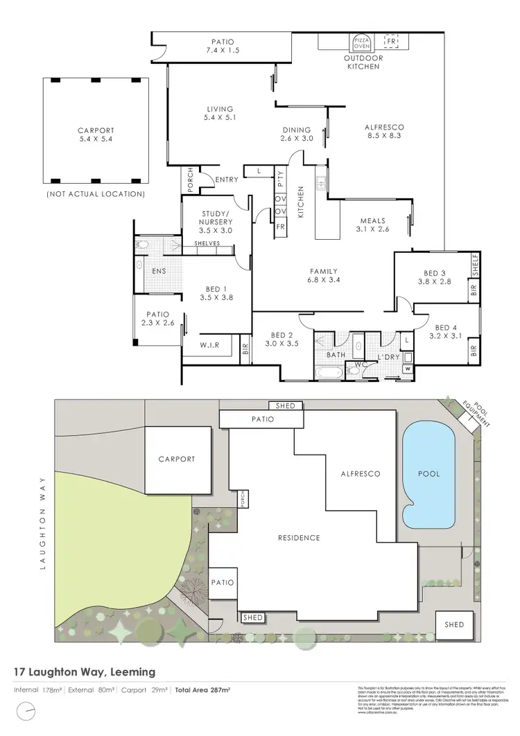 Floorplan of Homely house listing, 17 Laughton Way, Leeming WA 6149