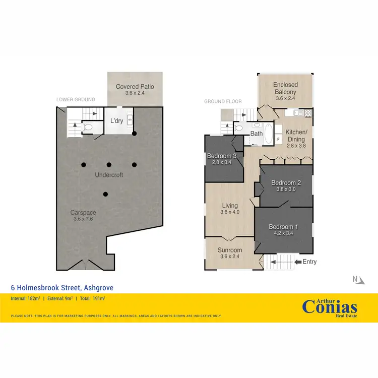 Floorplan of Homely house listing, 6 Holmesbrook Street, Ashgrove QLD 4060