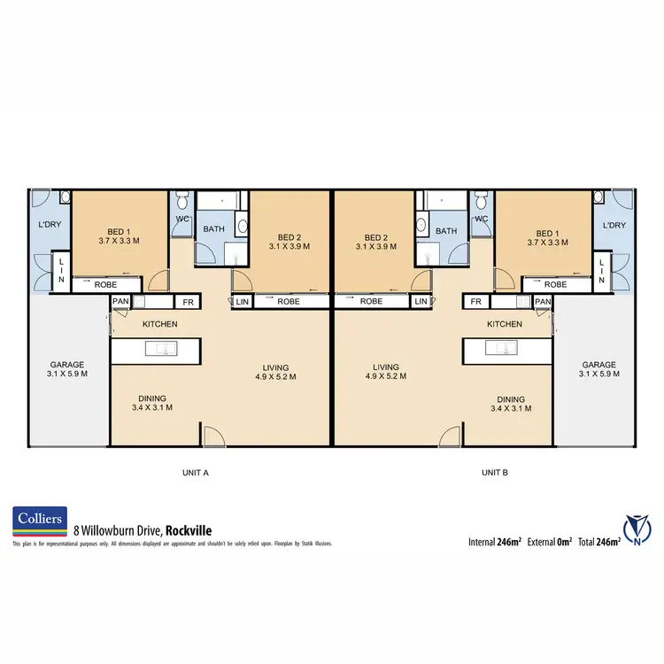Floorplan of Homely semi-detached listing, 8 Willowburn Drive, Rockville QLD 4350