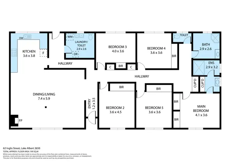 Floorplan of Homely house listing, 62 Inglis Street, Lake Albert NSW 2650
