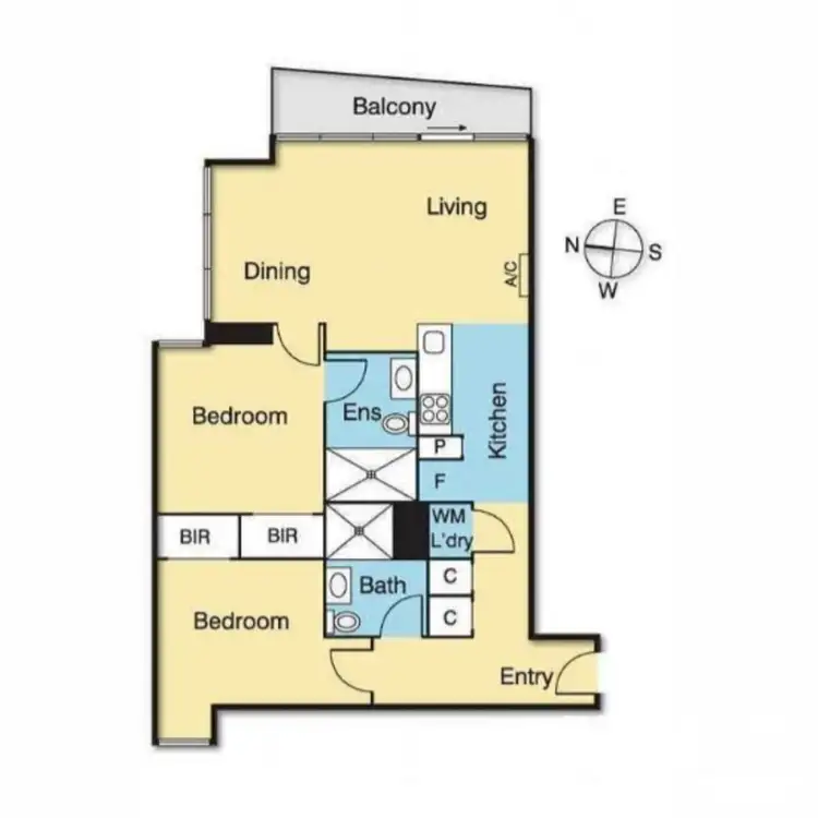 Floorplan of Homely apartment listing, 1902/7 Katherine Place, Melbourne VIC 3000
