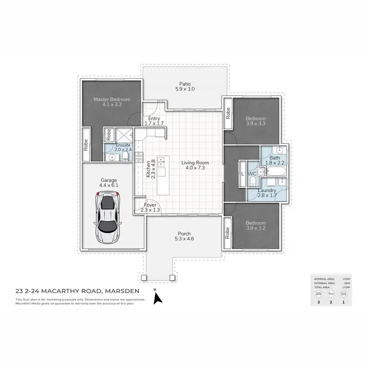 Floorplan of Homely unit listing, 2-24/23 Macarthy Road, Marsden QLD 4132