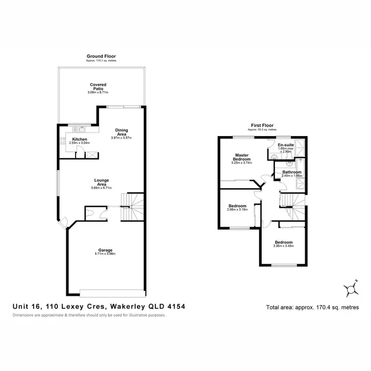 Floorplan of Homely townhouse listing, 16/110 Lexey Crescent, Wakerley QLD 4154