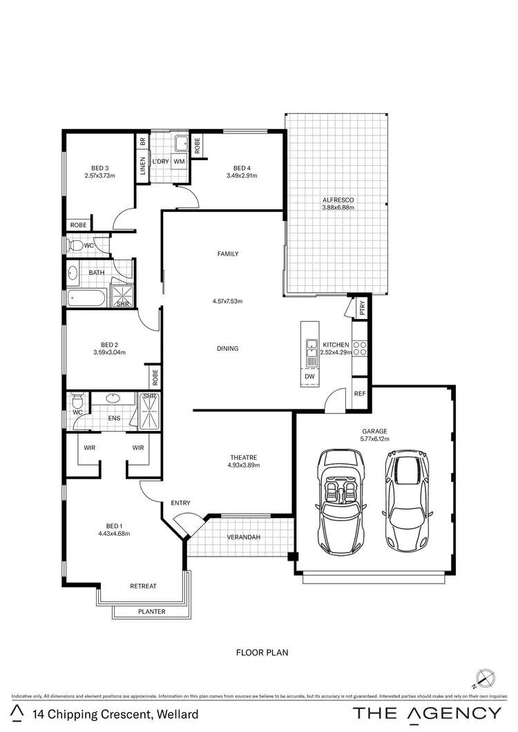 Floorplan of Homely house listing, 14 Chipping Crescent, Wellard WA 6170
