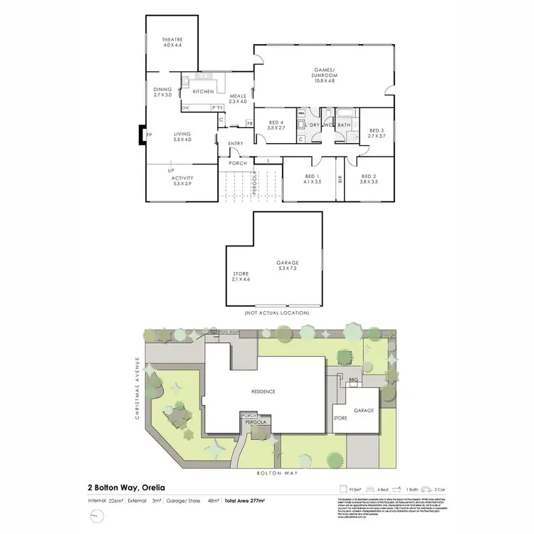 Floorplan of Homely house listing, 2 Bolton Way, Orelia WA 6167