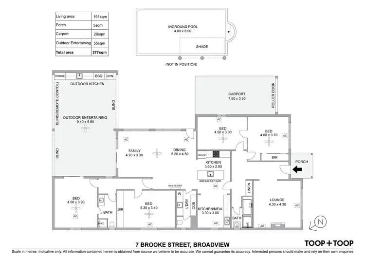 Floorplan of Homely house listing, 7 Brooke Street, Broadview SA 5083