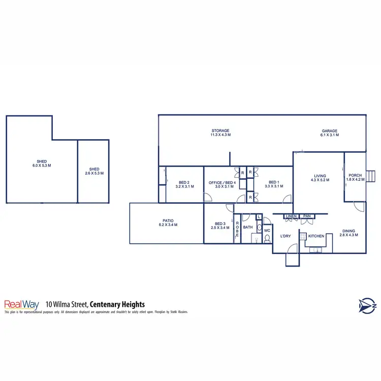 Floorplan of Homely house listing, 10 Wilma Street, Centenary Heights QLD 4350