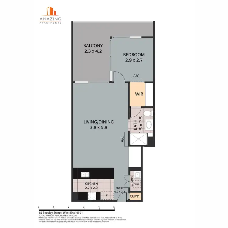 Floorplan of Homely apartment listing, 11-15 Beesley Street, West End QLD 4101
