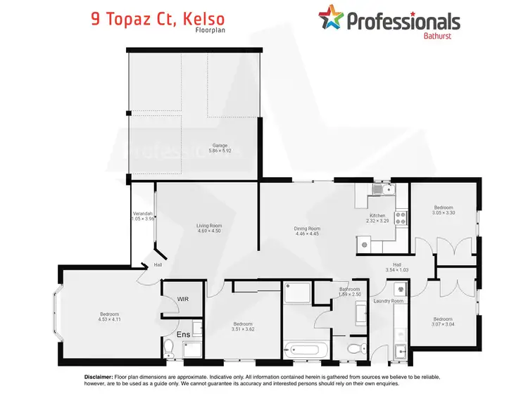 Floorplan of Homely house listing, 9 Topaz Court, Kelso NSW 2795