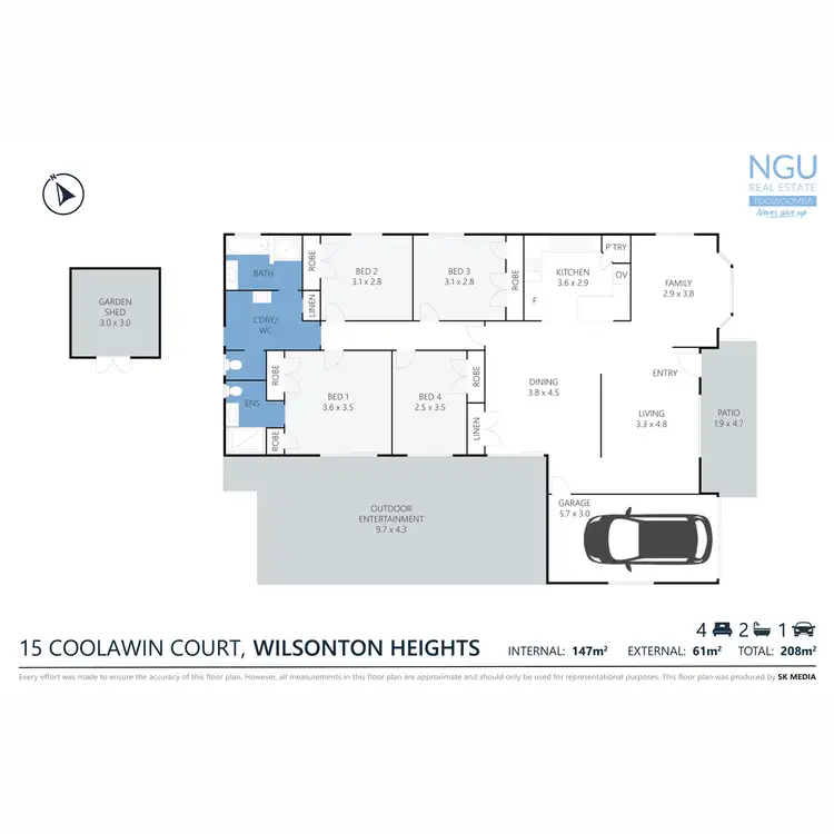 Floorplan of Homely house listing, 15 Coolawin Court, Wilsonton Heights QLD 4350