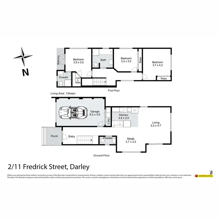Floorplan of Homely unit listing, 2/13 Fredrick Street, Darley VIC 3340