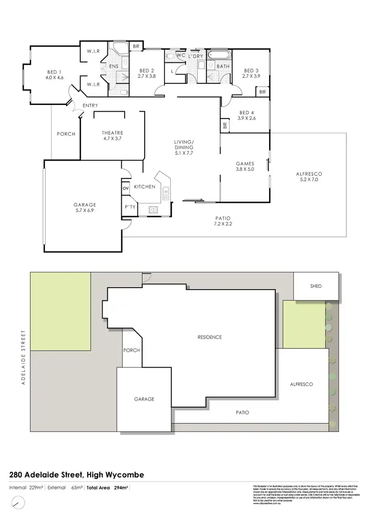 Floorplan of Homely house listing, 280 Adelaide Street, High Wycombe WA 6057