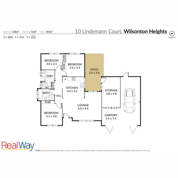 Floorplan of Homely house listing, 10 Lindemann Court, Wilsonton Heights QLD 4350