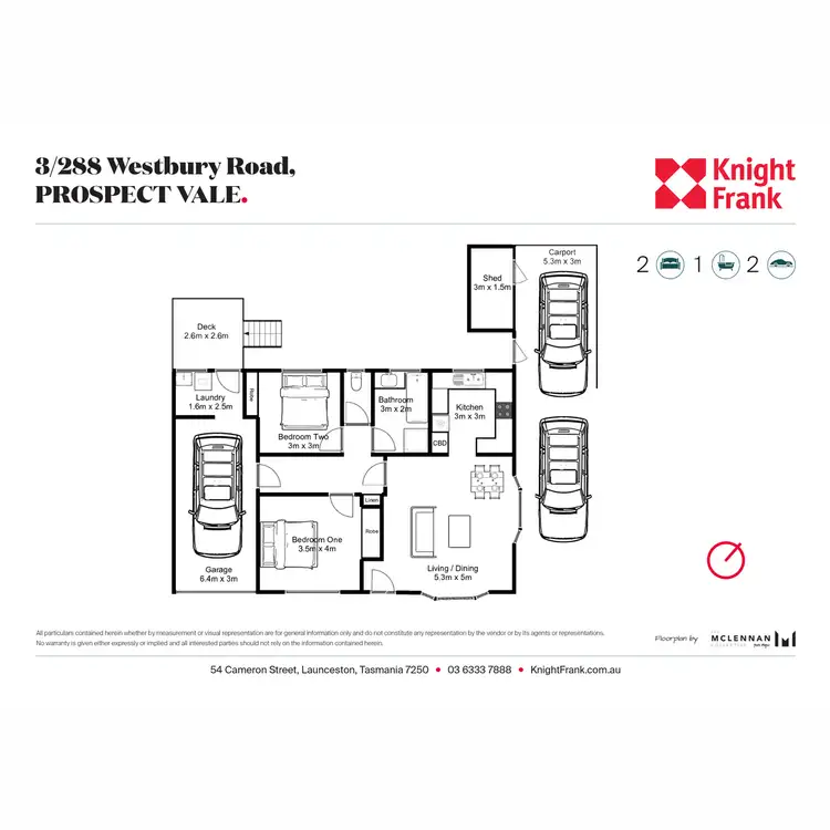 Floorplan of Homely unit listing, 3/288-292 Westbury Road, Prospect Vale TAS 7250