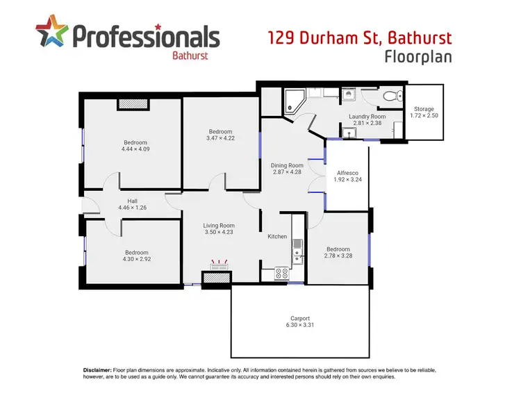 Floorplan of Homely house listing, 129 Durham Street, Bathurst NSW 2795