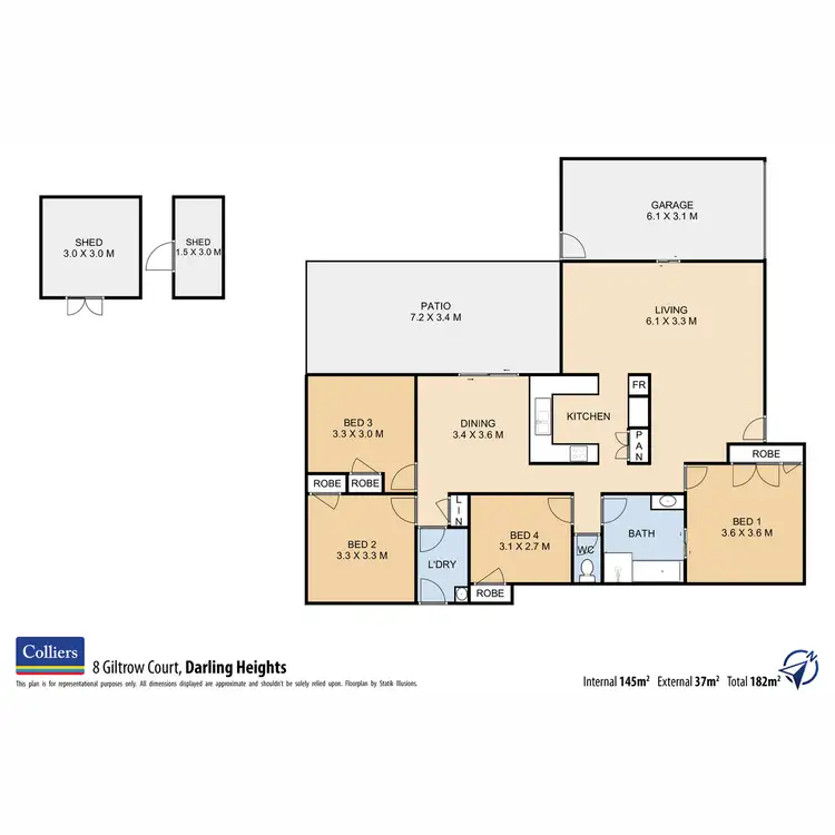 Floorplan of Homely house listing, 8 Giltrow Court, Darling Heights QLD 4350