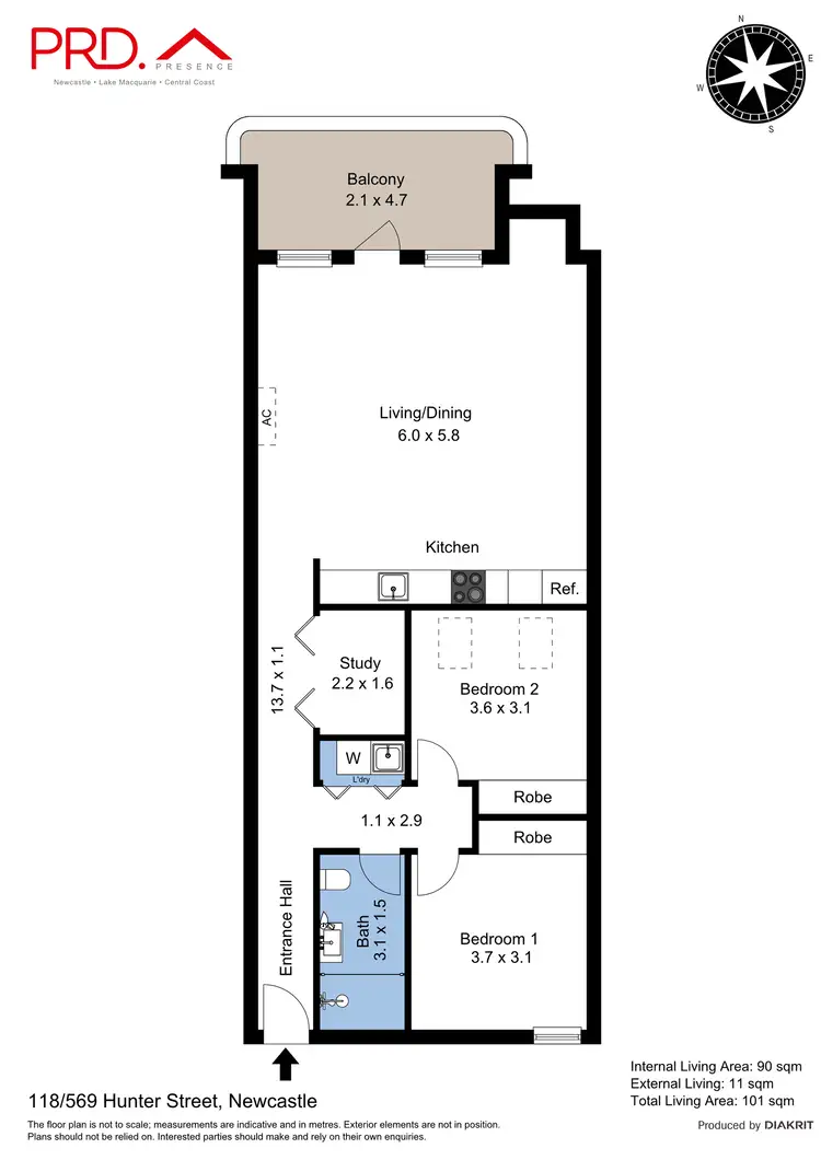 Floorplan of Homely unit listing, 118/569 Hunter Street, Newcastle NSW 2300