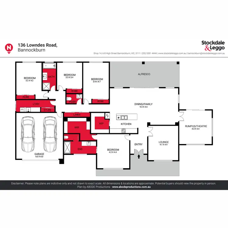Floorplan of Homely house listing, 136 Lowndes Road, Bannockburn VIC 3331