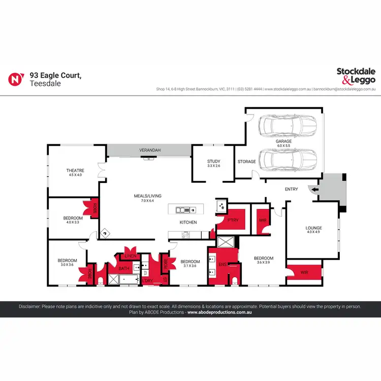 Floorplan of Homely house listing, 93 Eagle Court, Teesdale VIC 3328