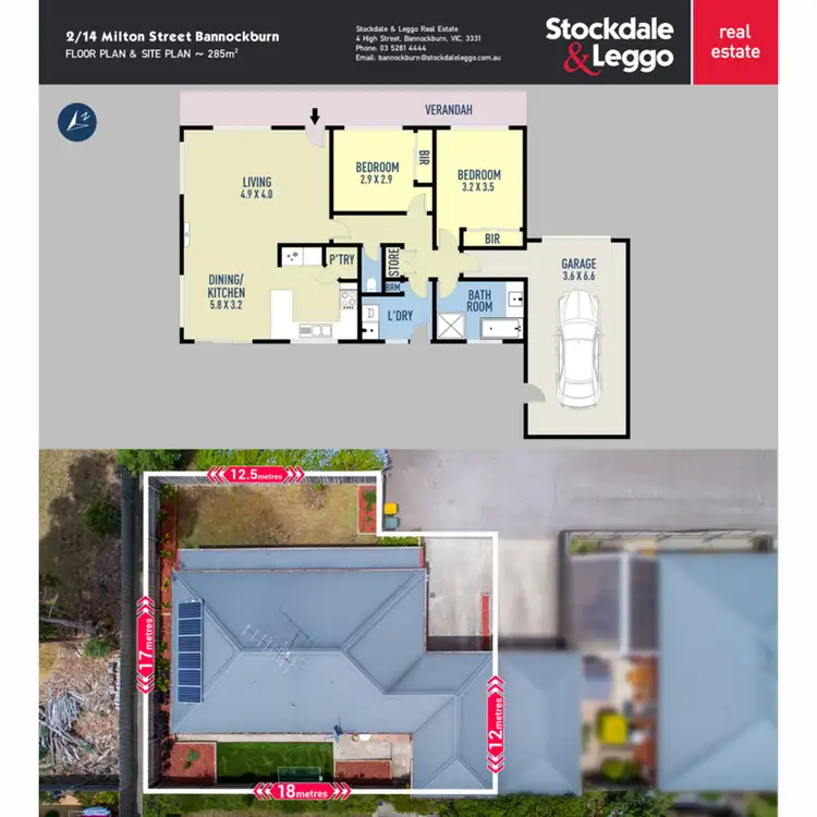 Floorplan of Homely townhouse listing, 2/14 Milton Street, Bannockburn VIC 3331