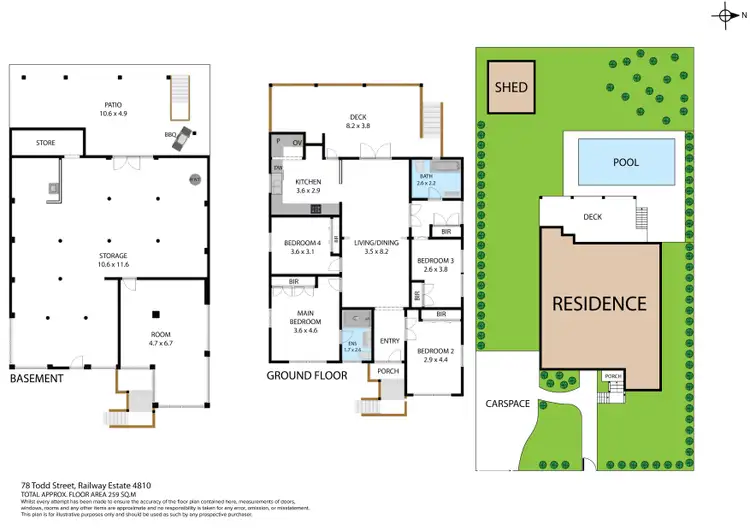 Floorplan of Homely house listing, 78 Todd Street, Railway Estate QLD 4810