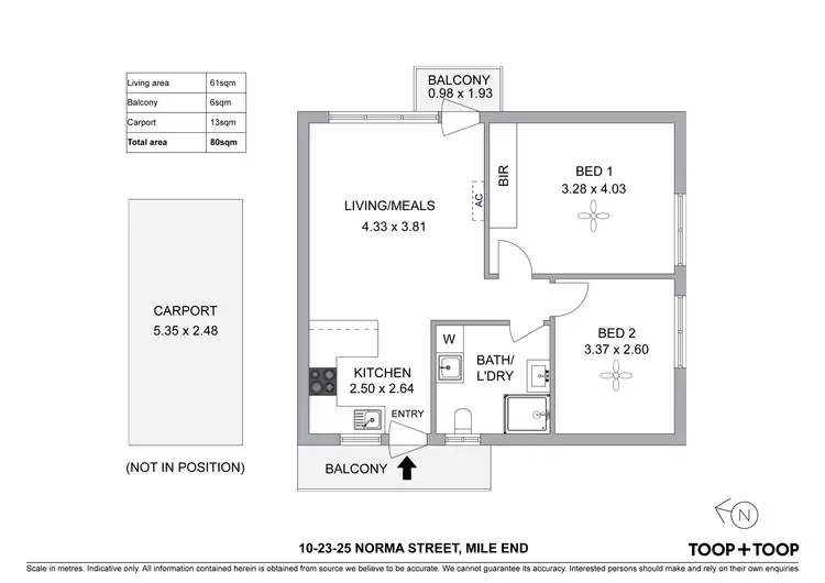 Floorplan of Homely unit listing, 10/23-25 Norma Street, Mile End SA 5031